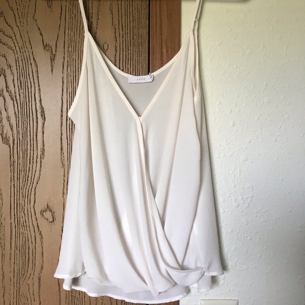 White lush tank top